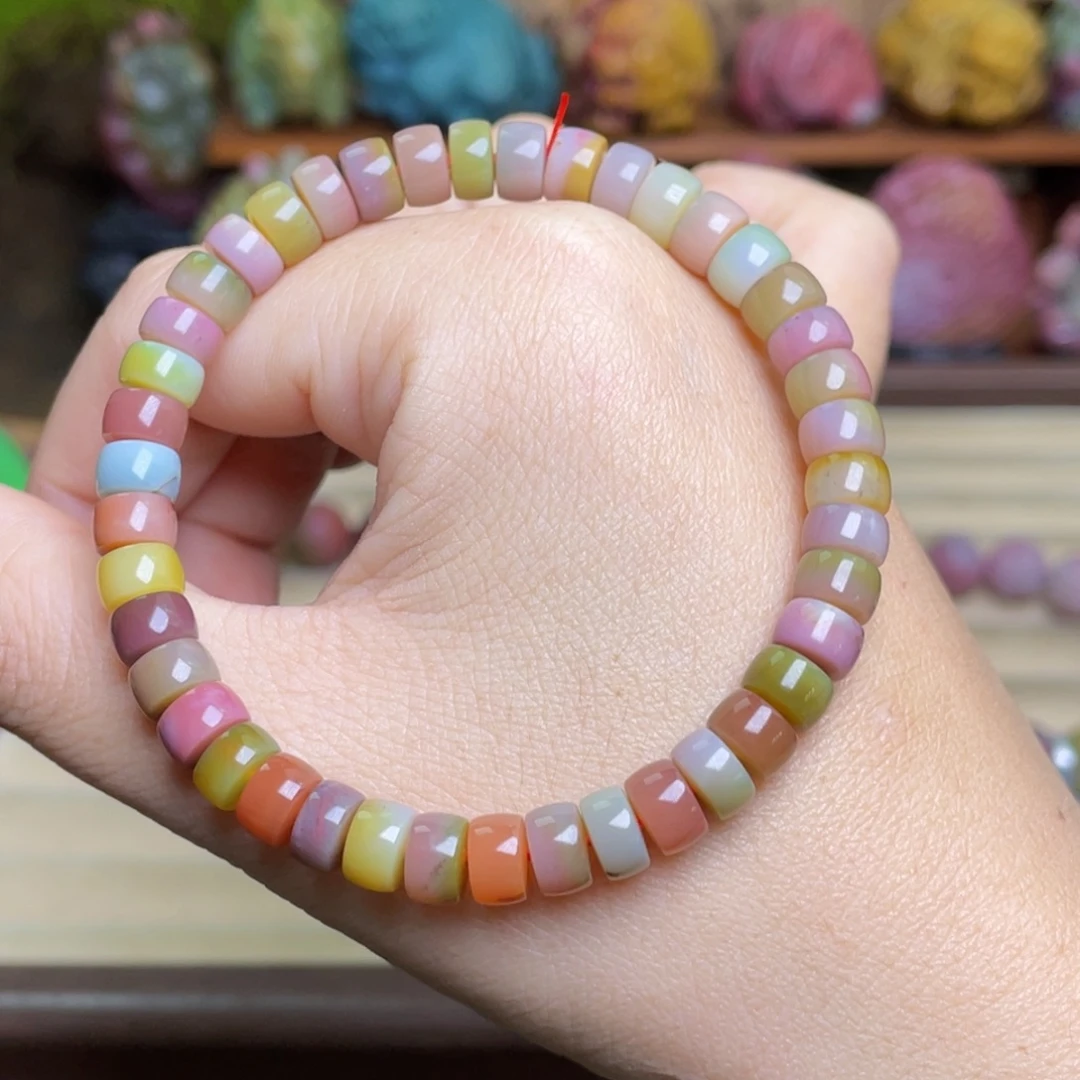 玛瑙/玉髓未镶嵌珠宝半成品盐源玛瑙炫彩直切