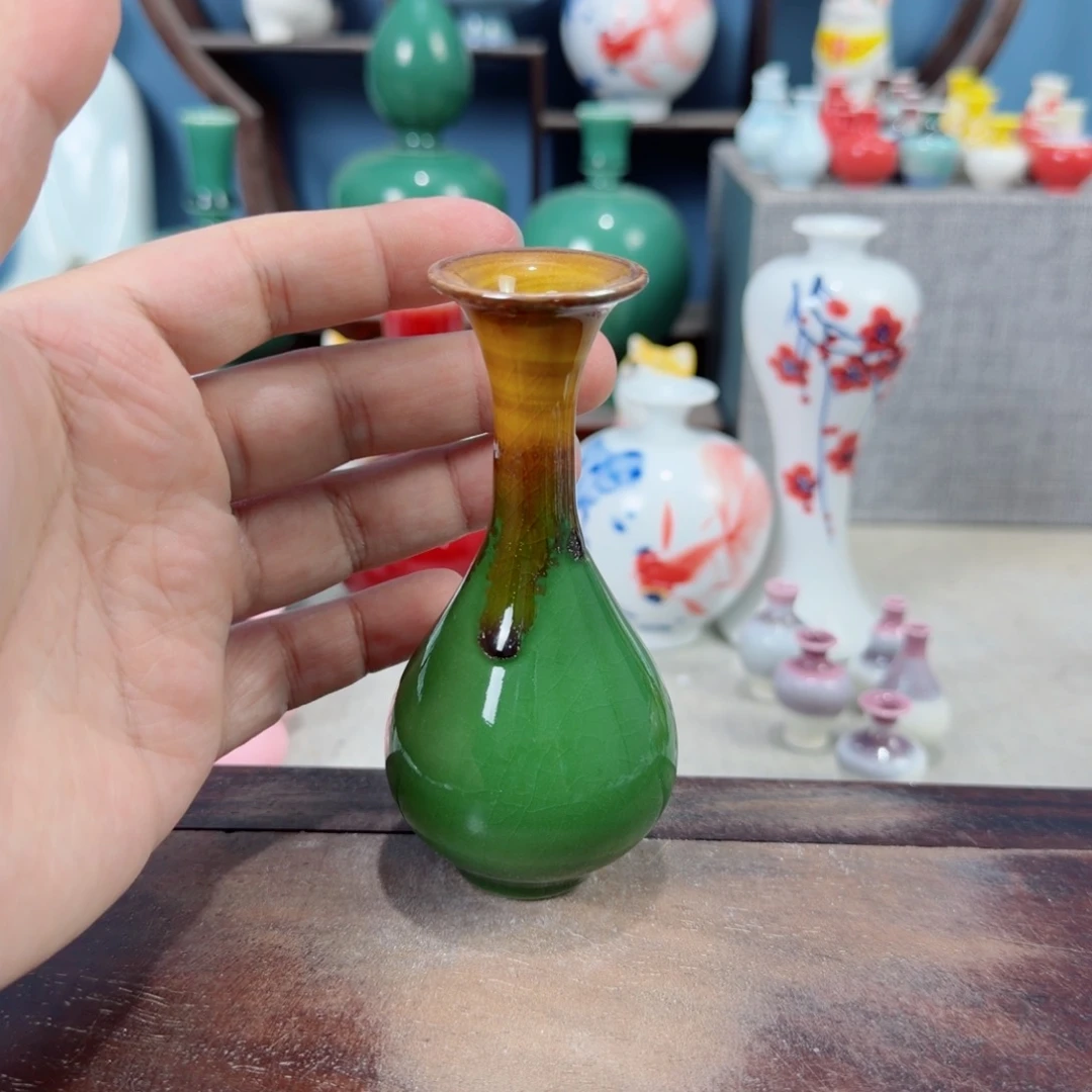 陶瓷手工小花器摆件