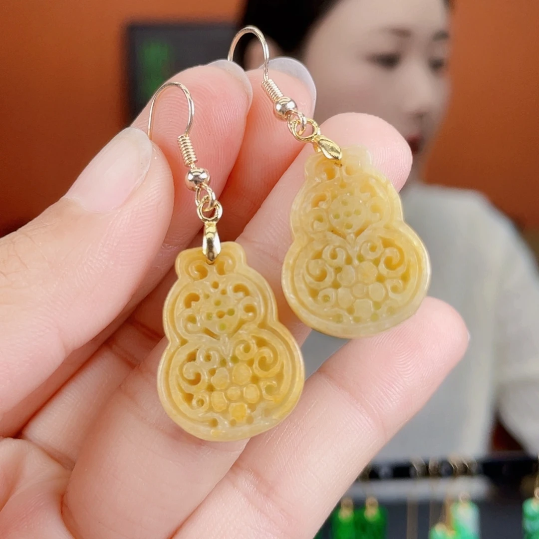 翡翠未镶嵌耳饰饰品