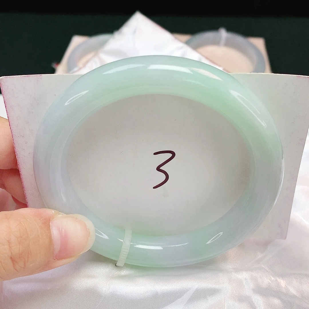 翡翠未镶嵌手镯圆条56