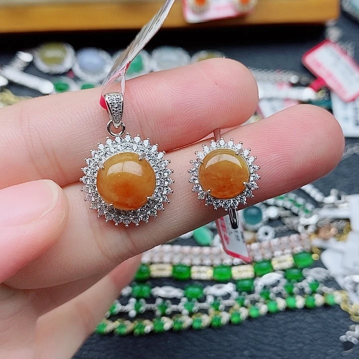 银S925镶嵌戒指翡翠