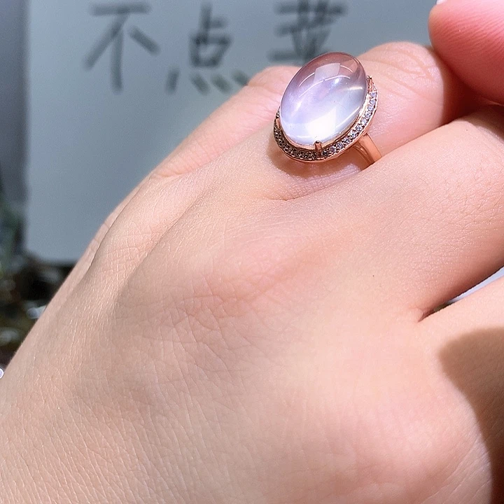 水晶戒指银S925镶嵌水晶