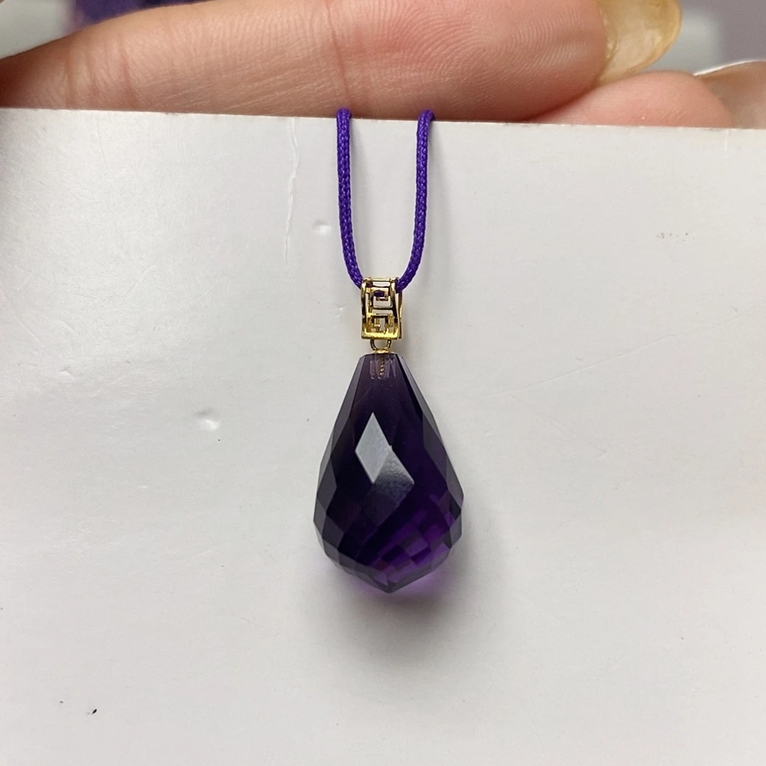18K金镶嵌吊坠(赠链)紫晶