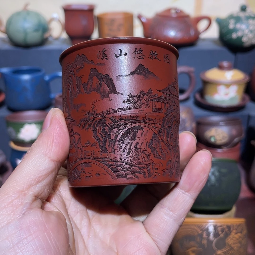 原矿紫砂手工主人杯