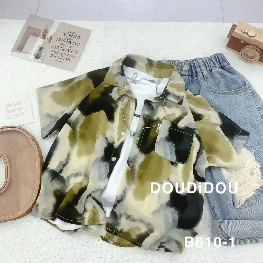 CS-618 衬衫 夏季潮牌短袖ol短袖衬衫T恤宽松