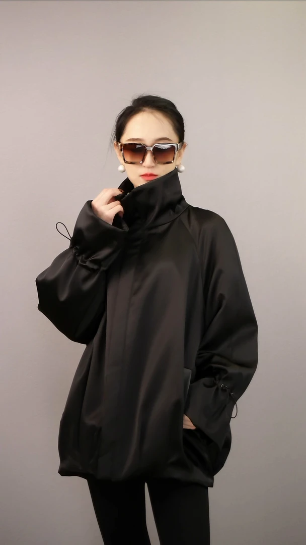 【叁悟】宽松极简外套双面可穿重磅醋酸羊毛内胆大衣外套