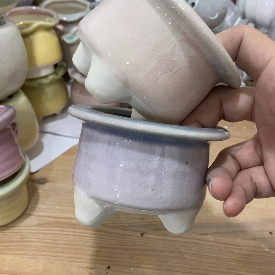 红陶高温陶瓷花盆