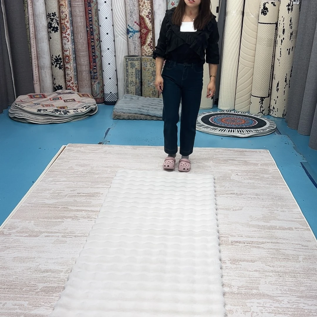 混纺80×200误差±1-3cm麂皮绒仿兔毛泡泡球特价福利