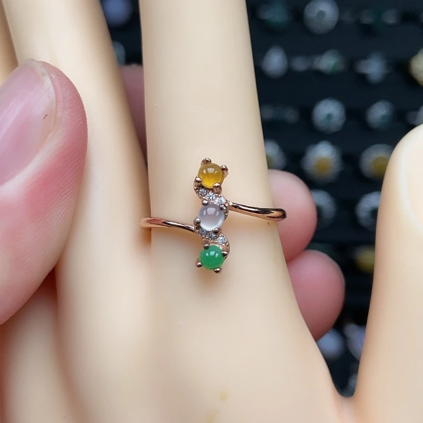 【闪购商品】银S925镶嵌戒指翡翠