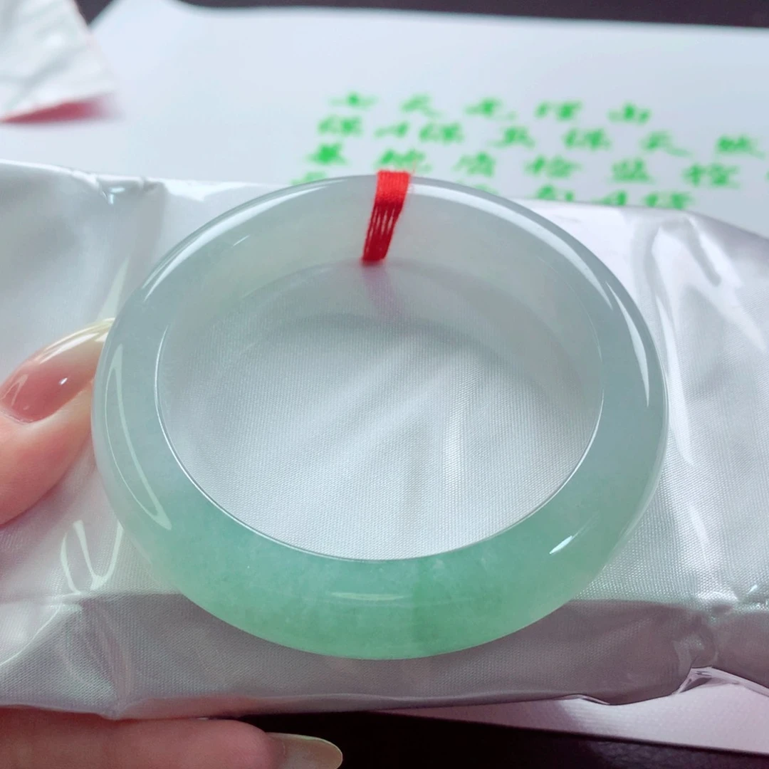 未镶嵌手镯翡翠天然缅甸翡翠A货手镯 100号