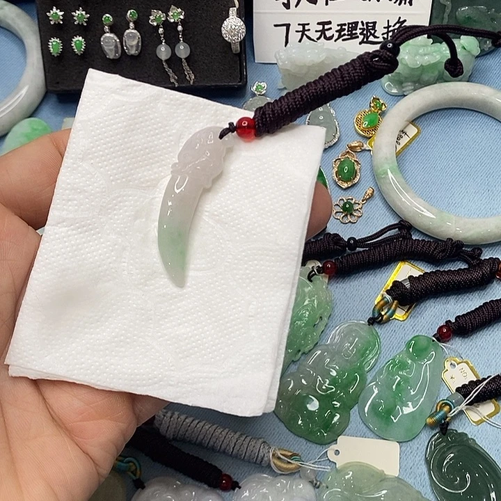 翡翠银S925镶嵌吊坠(不含链)