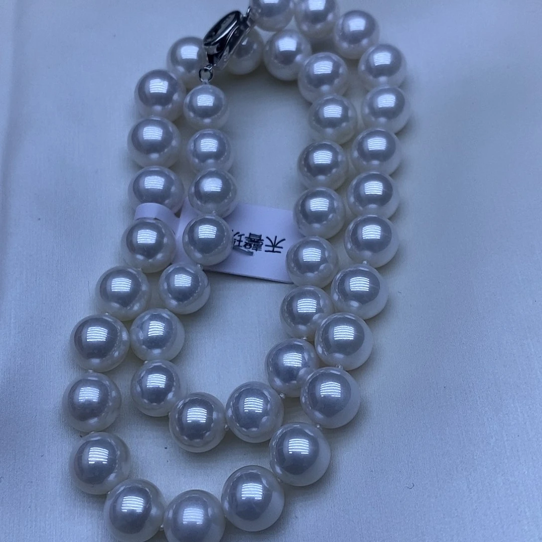 淡水珍珠10到11长50银S925镶嵌