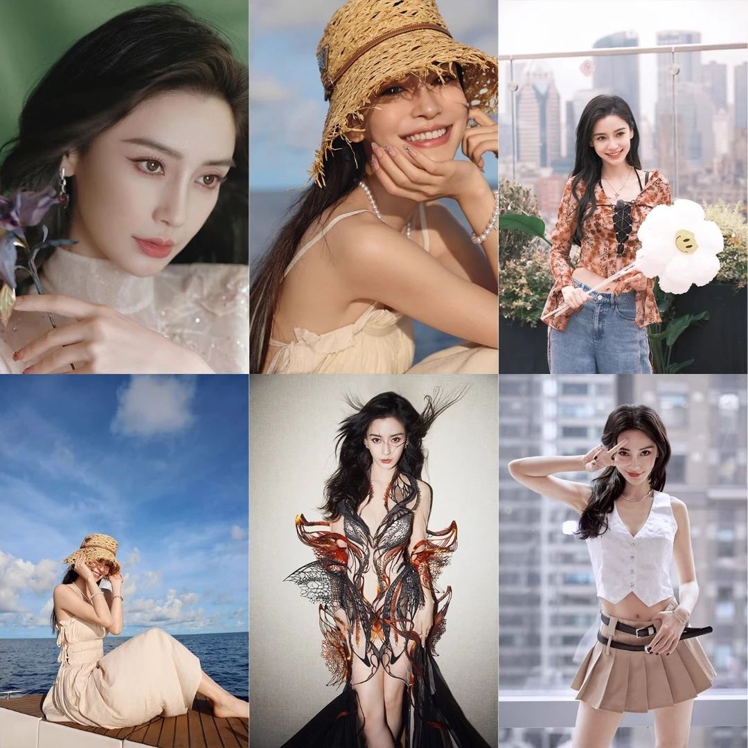 杨颖海报墙贴angelababy高清写真照片贴纸壁纸挂画女明星周边礼物