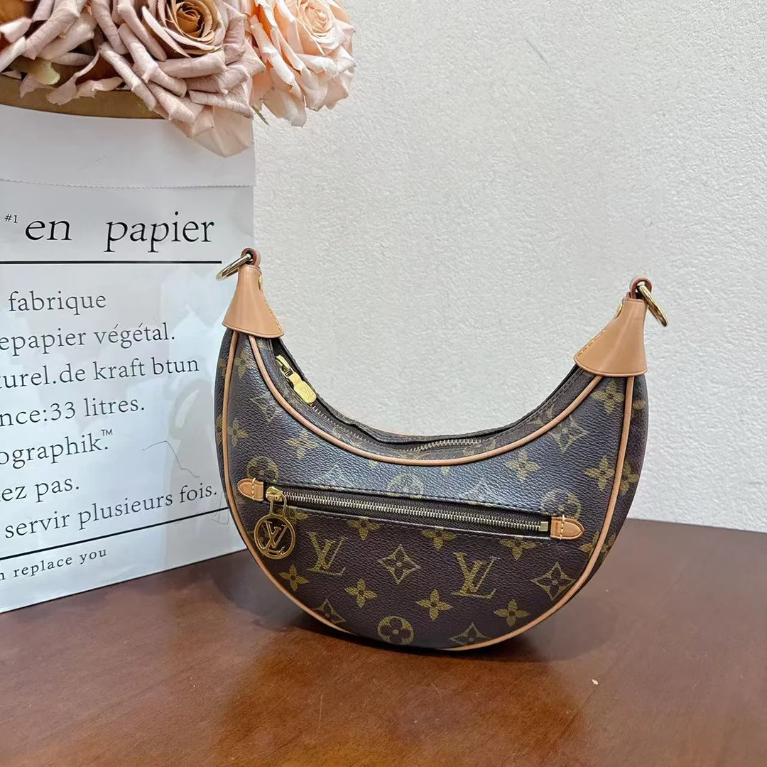 99新 LouisVuitton/路易威登 老花豌豆包斜挎包 80916