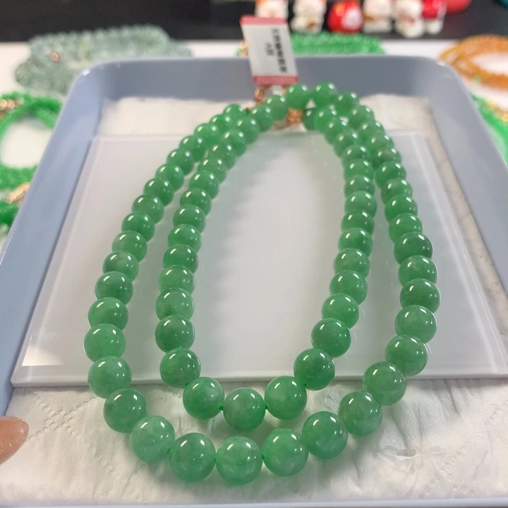 翡翠未镶嵌颈饰项链