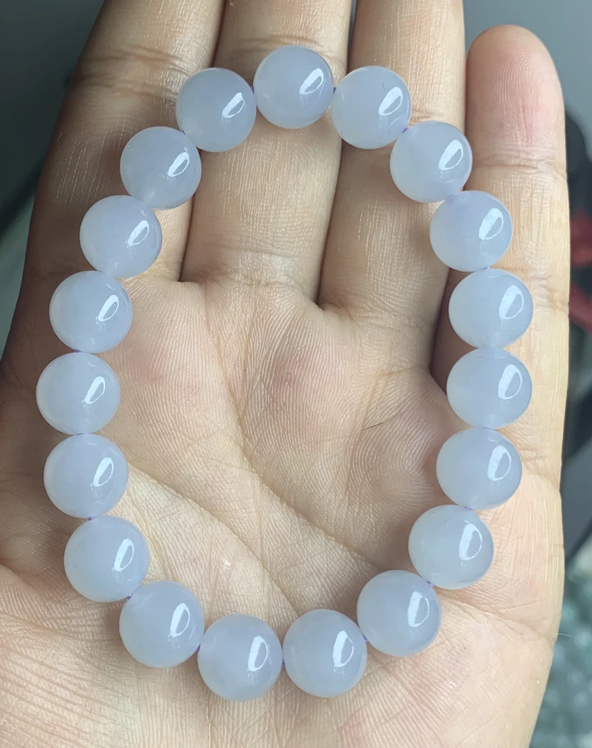 冰胶感紫底女士手串卡10