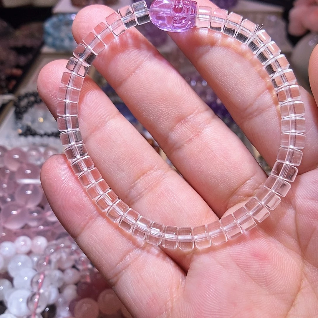 未镶嵌手链水晶白水晶