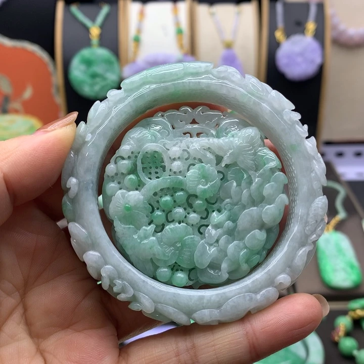 翡翠未镶嵌手链翡翠手镯56.2