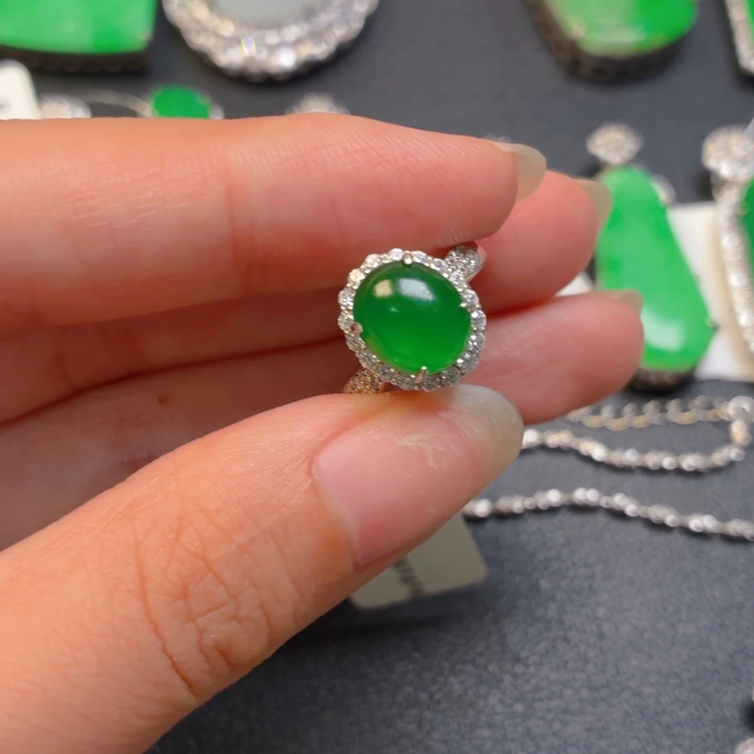 翡翠银S925镶嵌颈饰