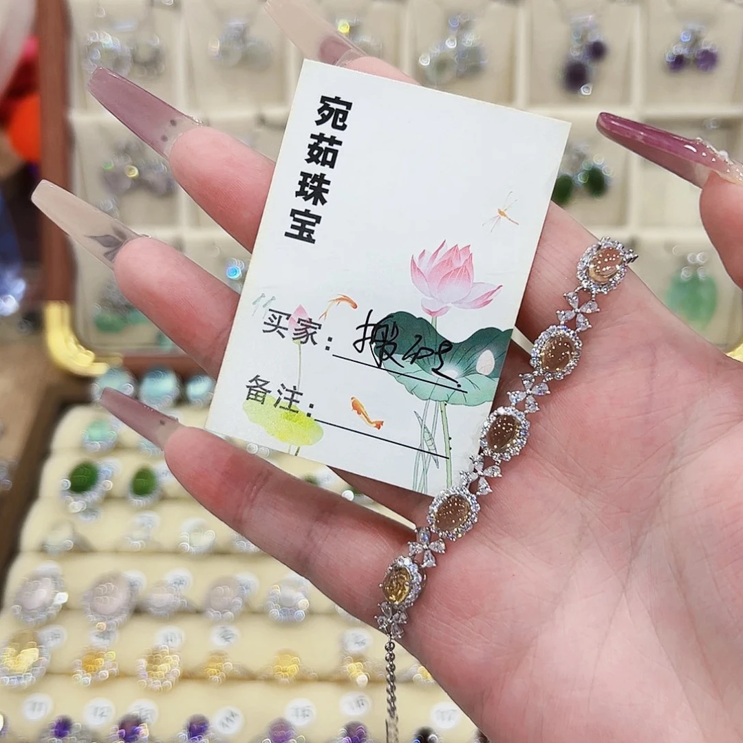 搬****蛇纹石玉银S925镶嵌戒指