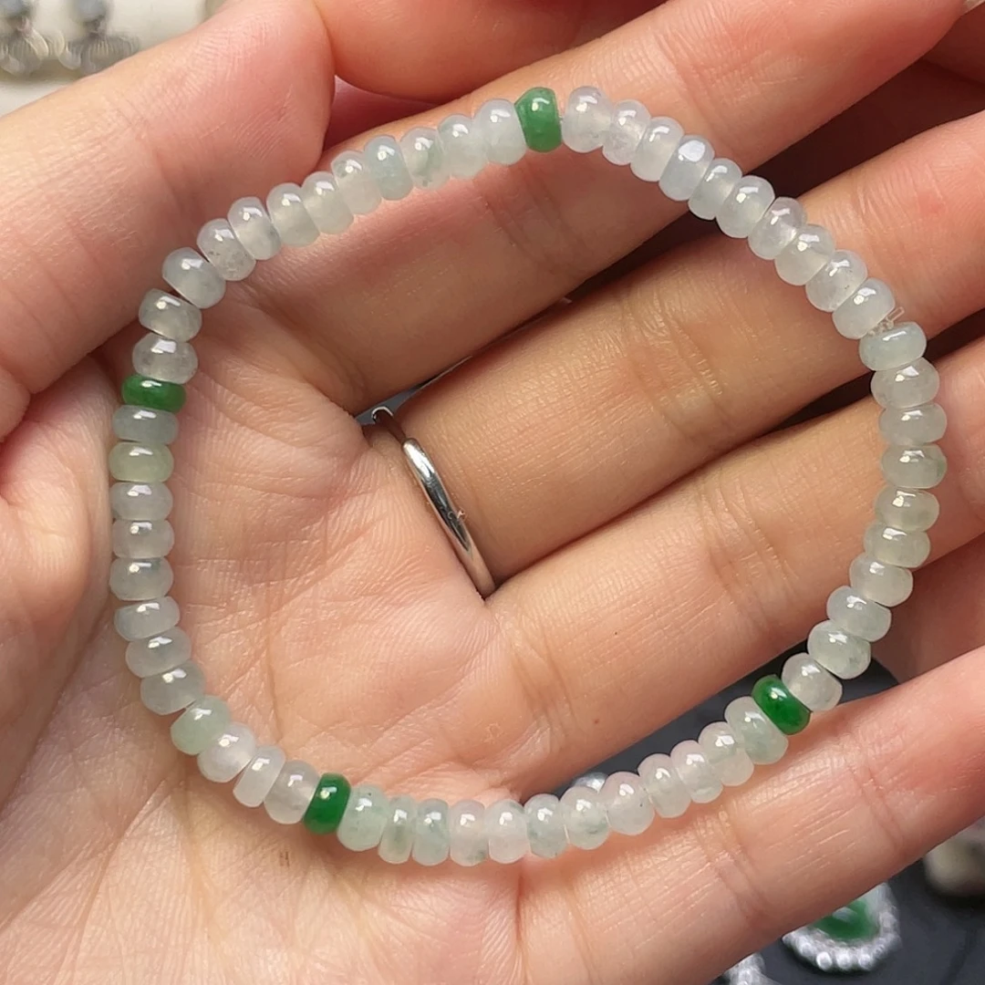 翡翠银S925镶嵌颈饰手串