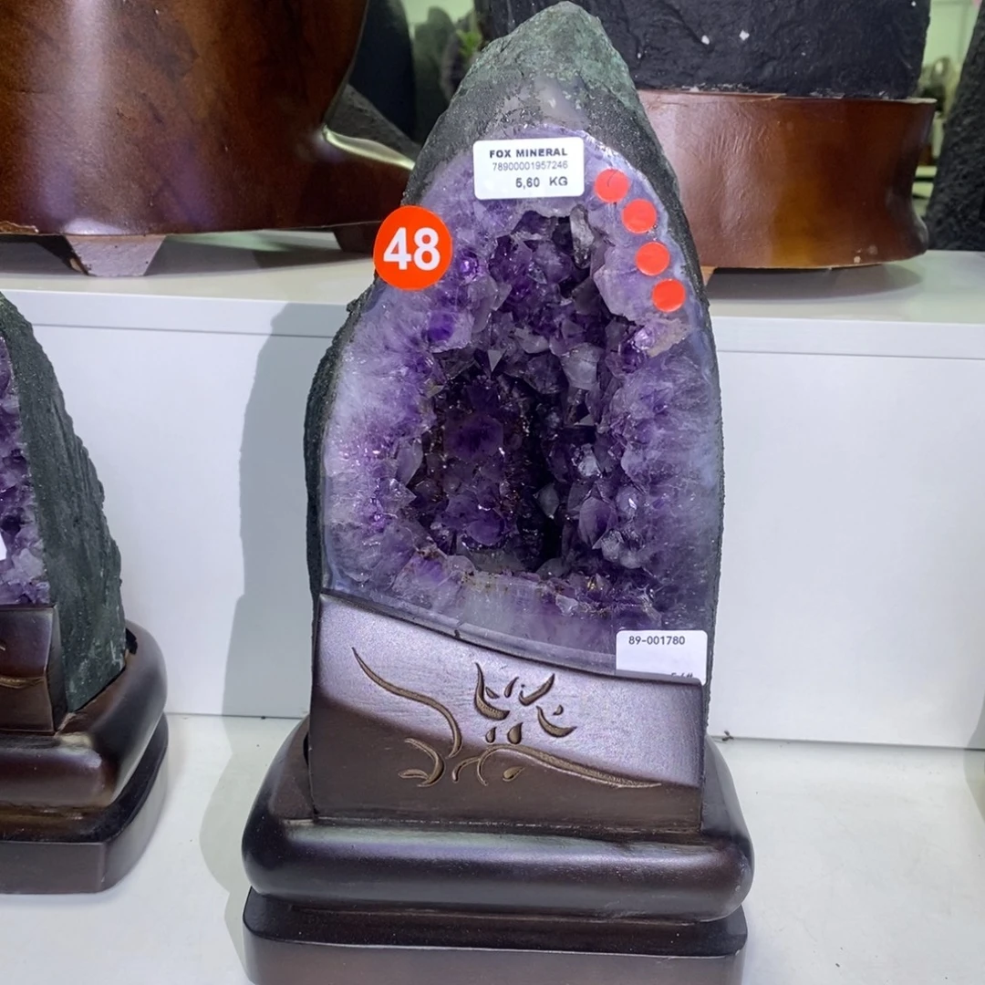 银S925镶嵌紫晶大型摆件（非配饰）33x17