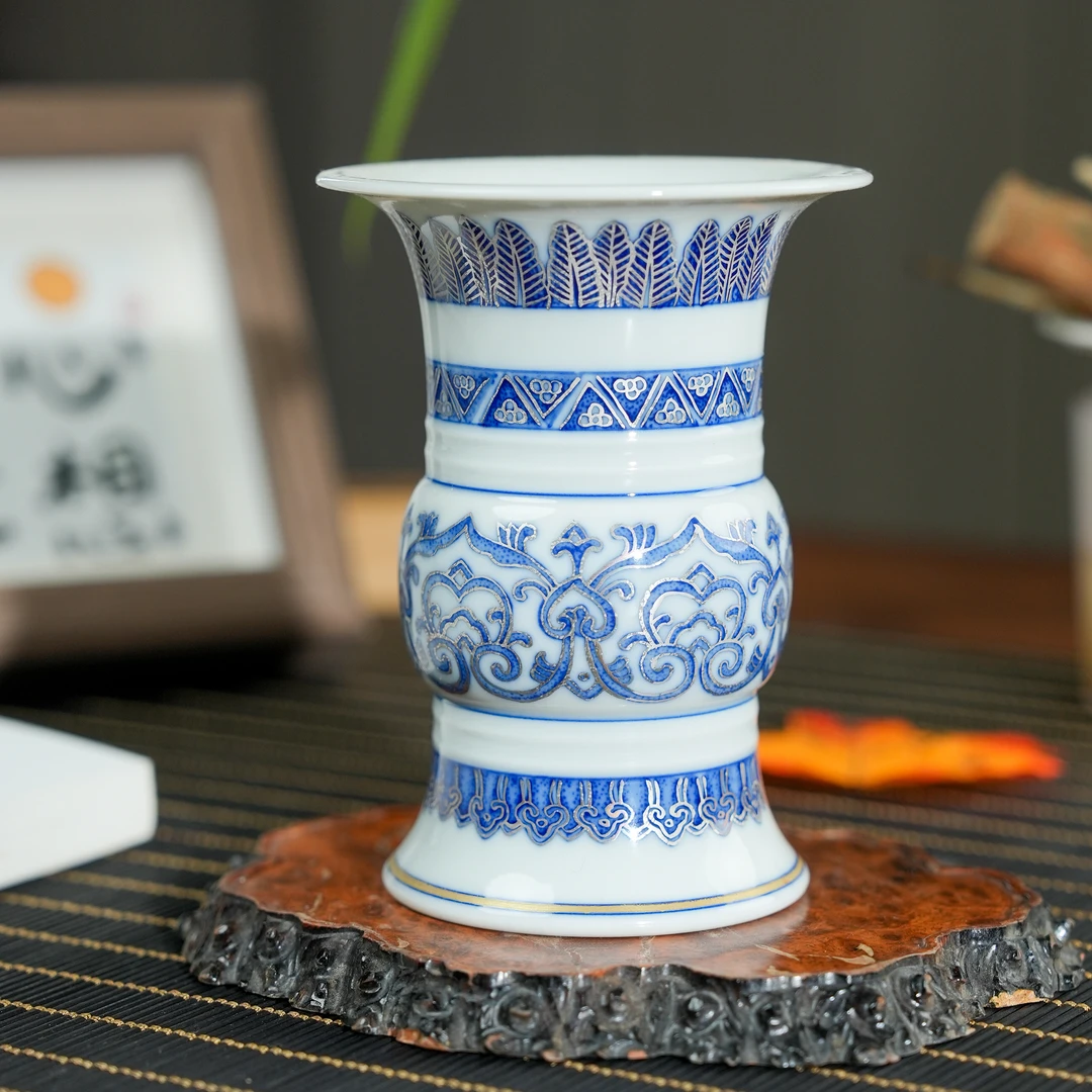 壹溪风月 花枯 高10cm 纯手工手绘茶具（yxfy47）