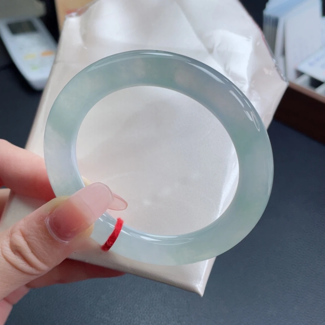 未镶嵌手镯翡翠54.2幻彩冰晴 小冰小钢炮 荧光棒 14号