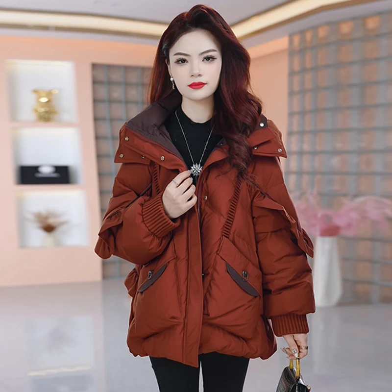 【羽绒服】冬季白鸭绒羽绒服百搭新款时尚气质休闲保暖外套女冬款