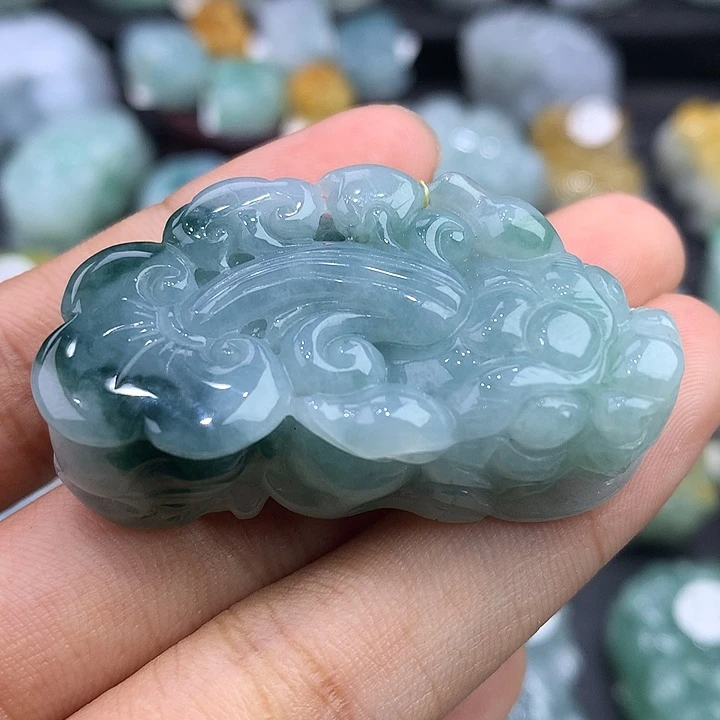 颈饰未镶嵌翡翠天然缅甸翡翠
