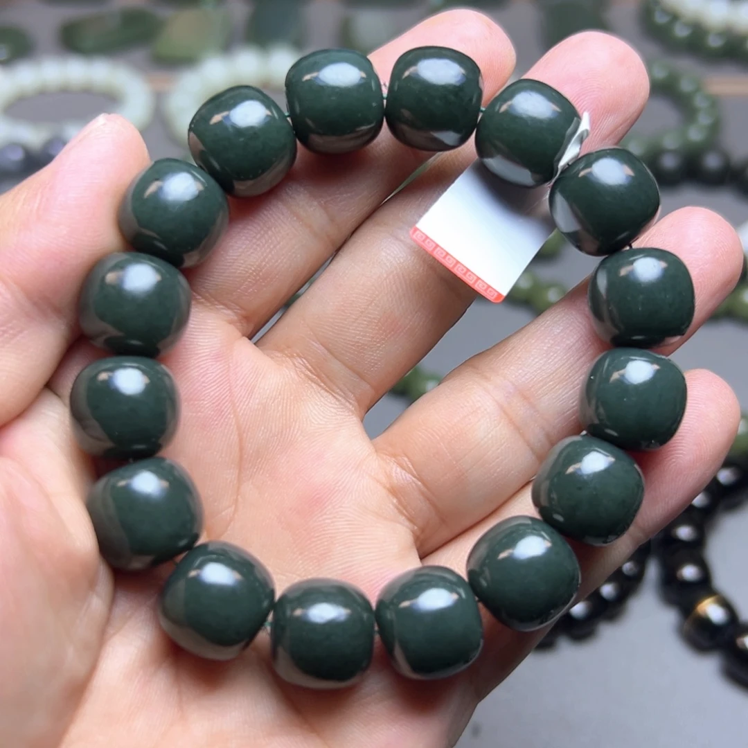 和田玉未镶嵌手链蓝调卡14