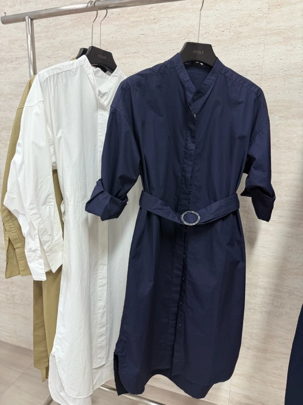 高织高密工装风衬衫连衣裙