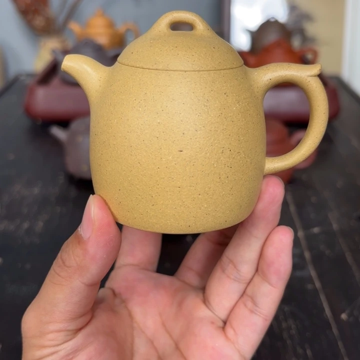 茶壶紫砂秦权130毫升梨皮绿泥