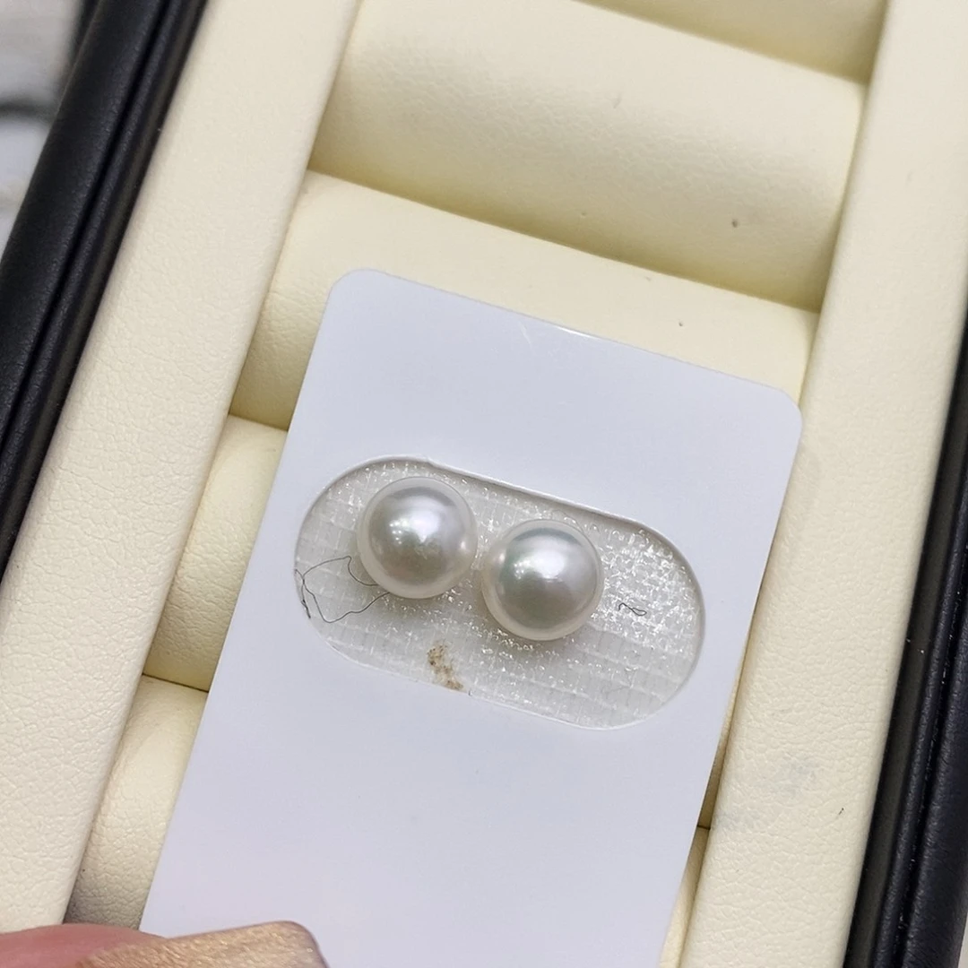 淡水珍珠耳饰银S925镶嵌已*置