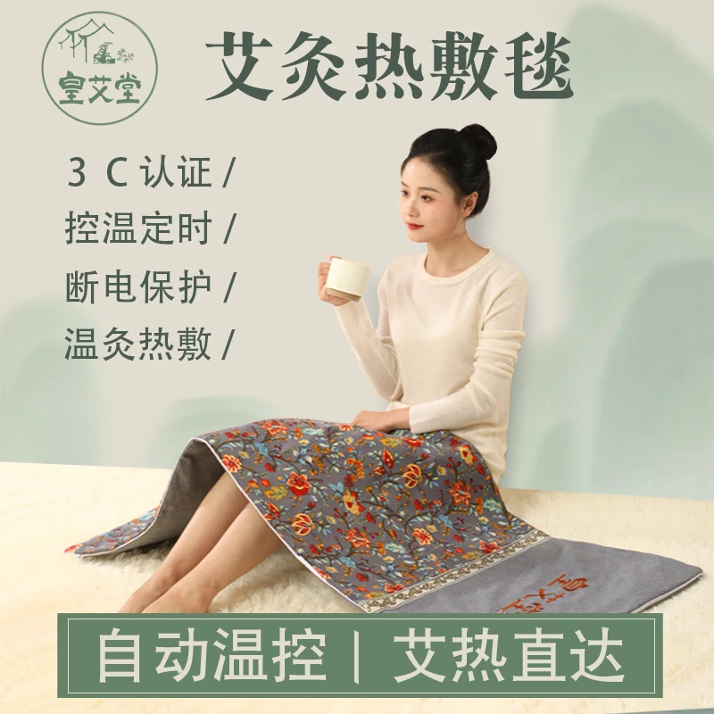 升级新款电加热艾灸热敷毯理疗毯艾绒加大全身热敷养生家用艾灸毯