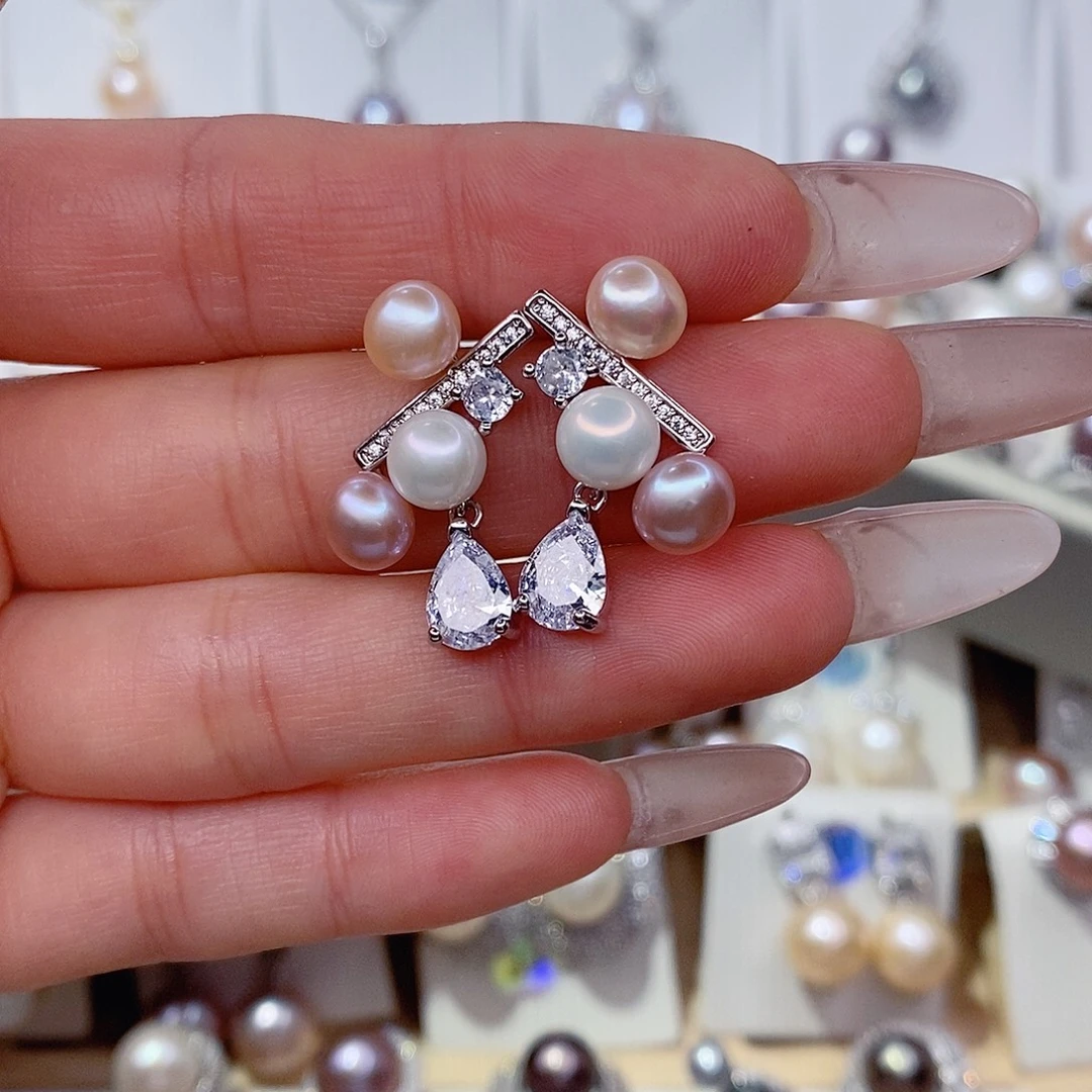 未镶嵌淡水珍珠耳饰