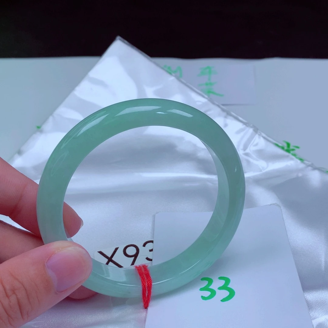 未镶嵌手镯翡翠缅甸天然A货翡翠手镯57.4