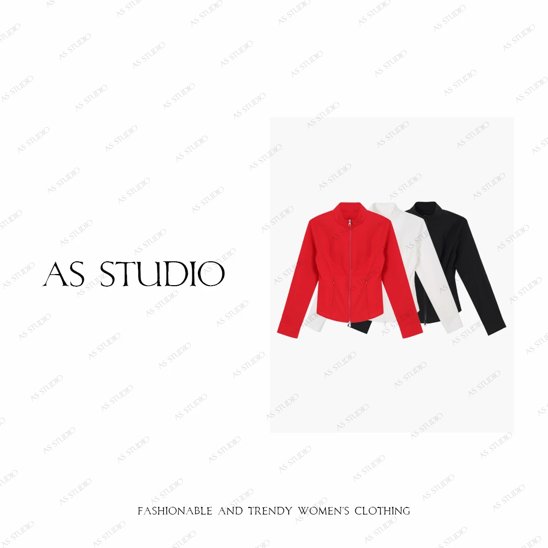 【AS瑜美人】25新定制色双头拉链立领立裁修身防晒服AS25QCS03224