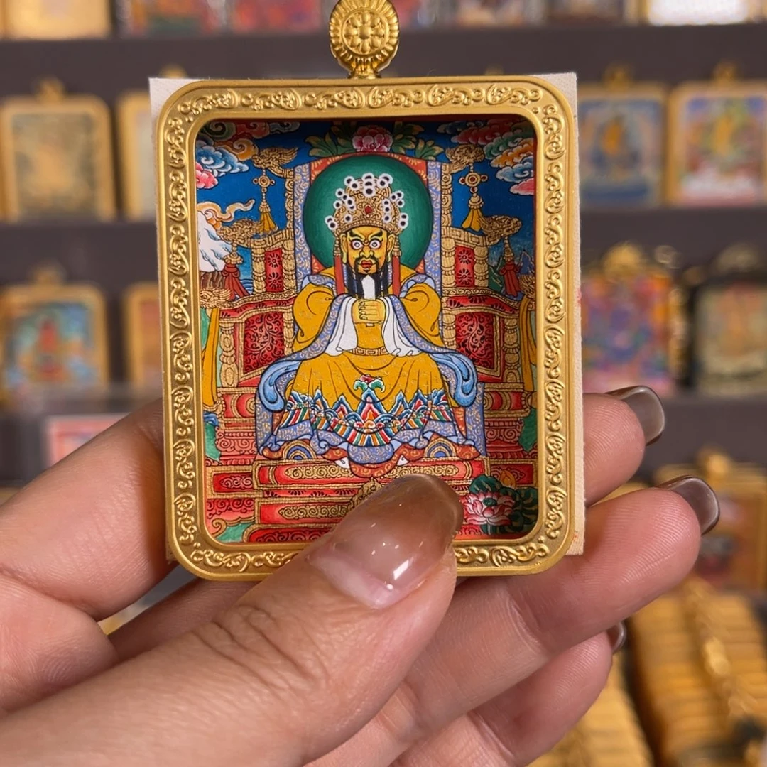 吊坠五爷青海热贡唐卡