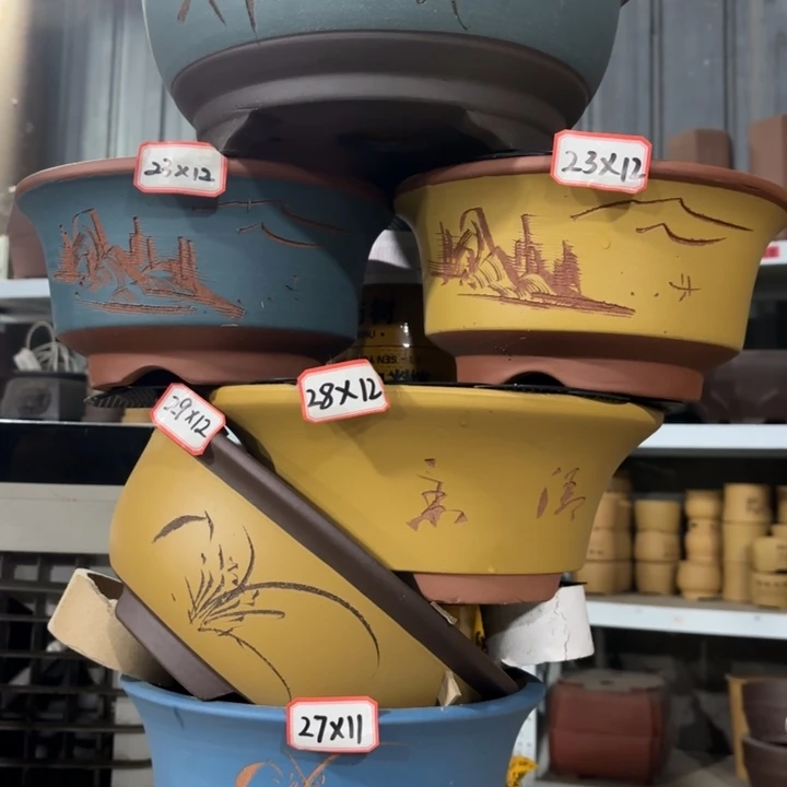 紫砂花盆100-6。