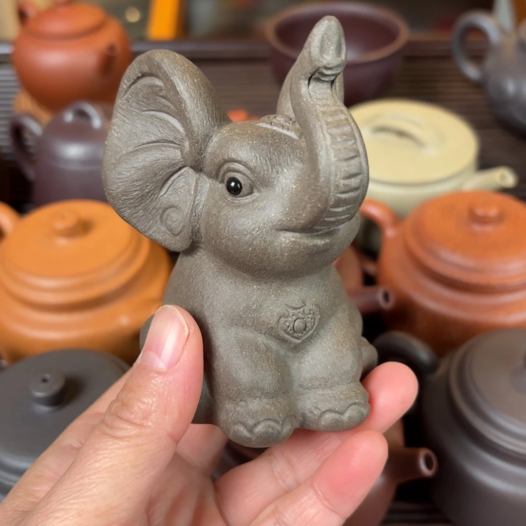 茶壶紫砂紫砂茶宠大象福利