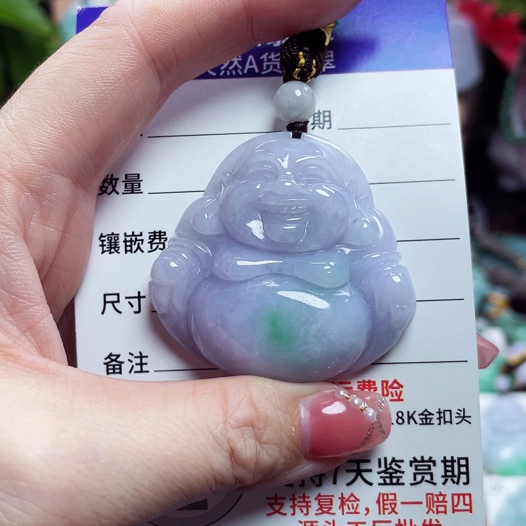 翡翠未镶嵌颈饰佛公49