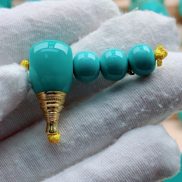 绿松石18K金镶嵌配饰