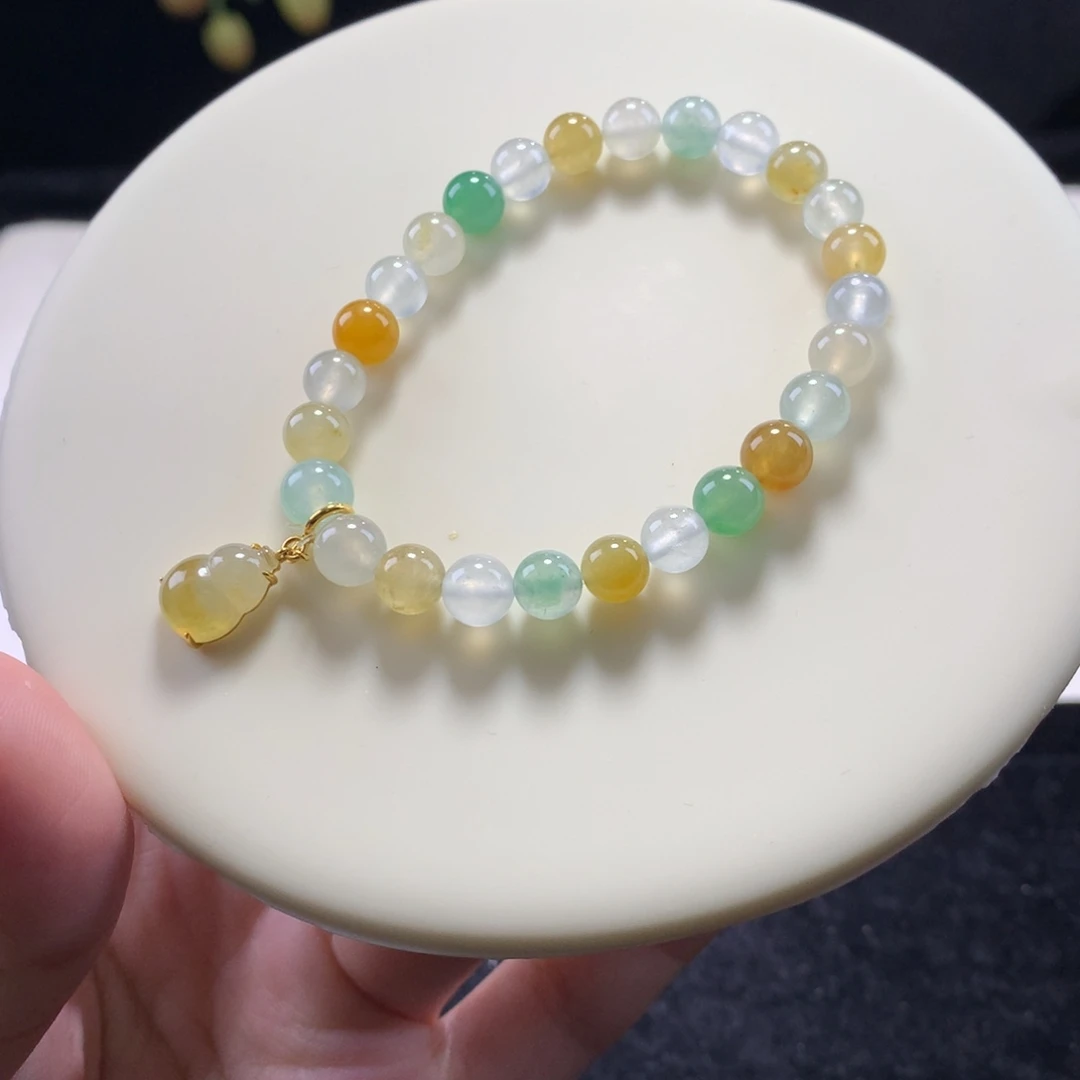 未镶嵌手串翡翠陌上花开