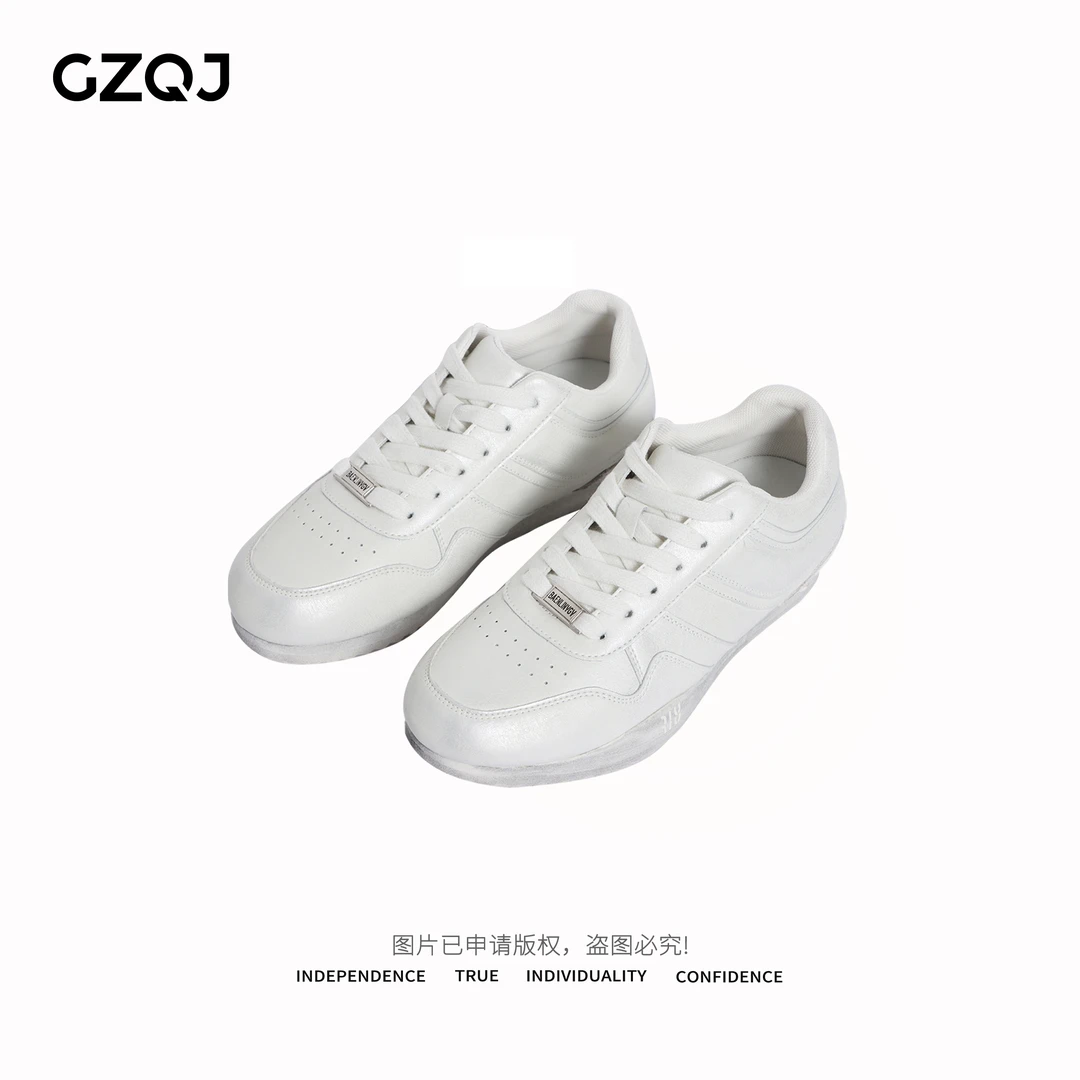 老琴私服 做旧擦色2025春季新款厚底拼色运动鞋女休闲板鞋女 4637