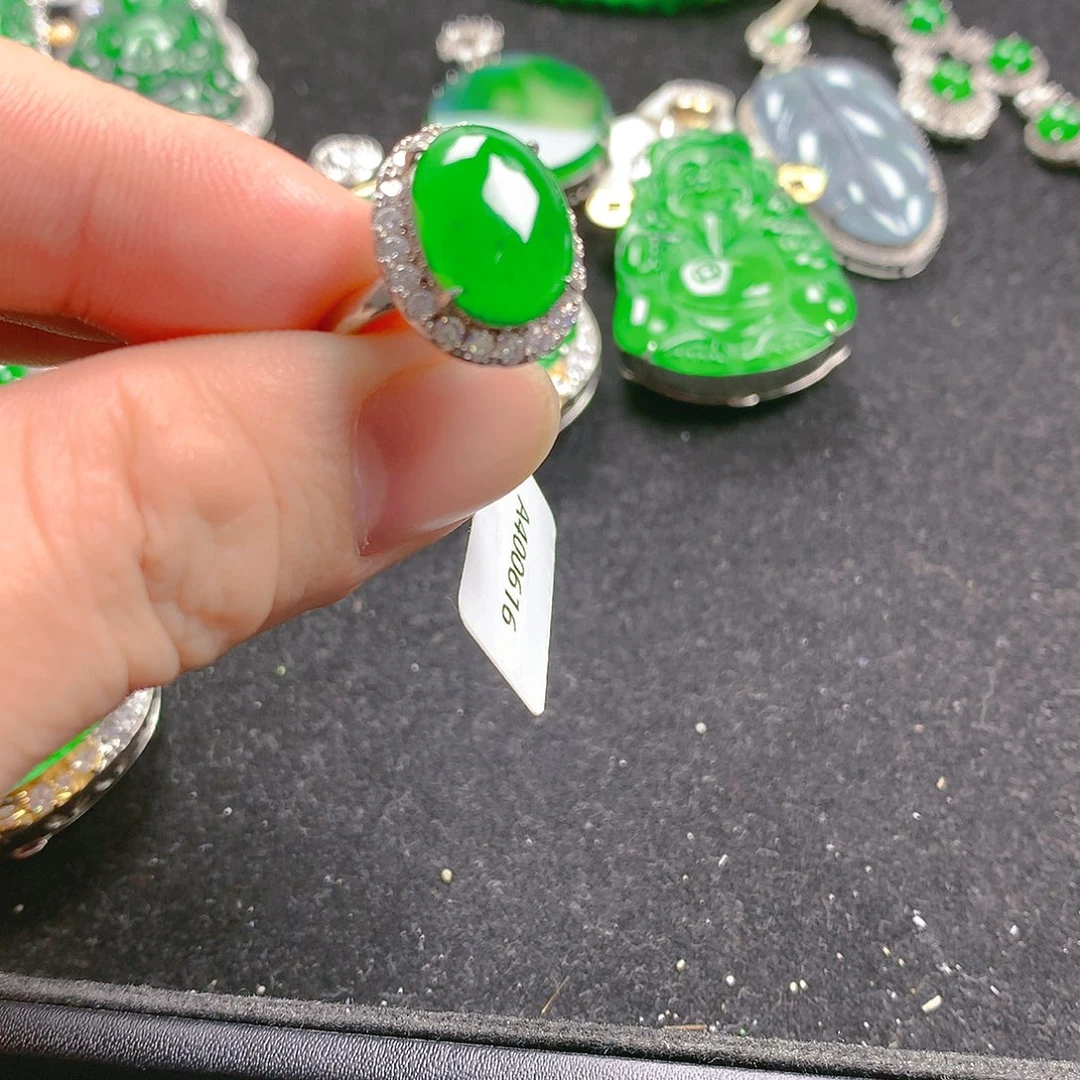 颈饰银S925镶嵌翡翠翡翠