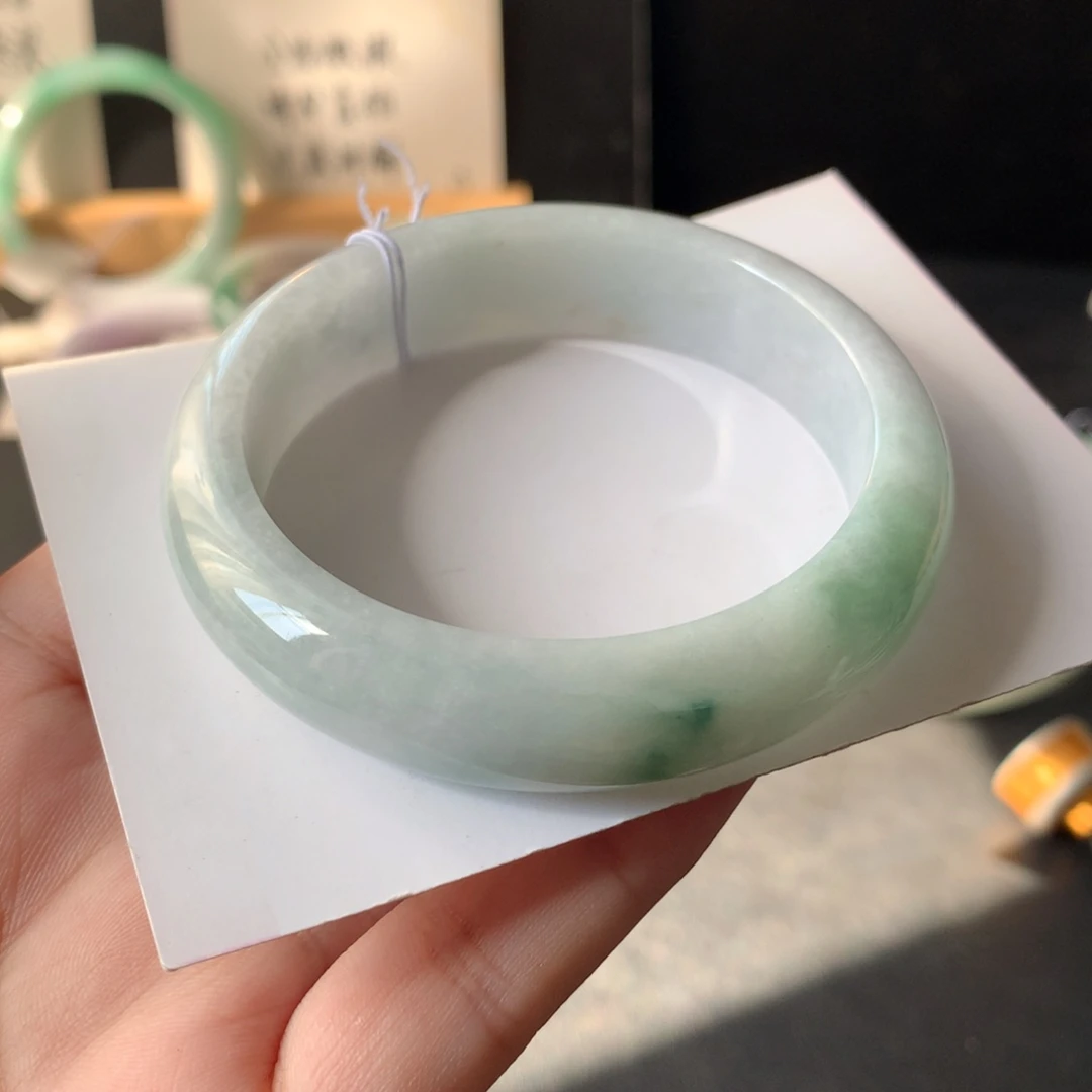 翡翠未镶嵌手镯54号53.8-13.8-8.0