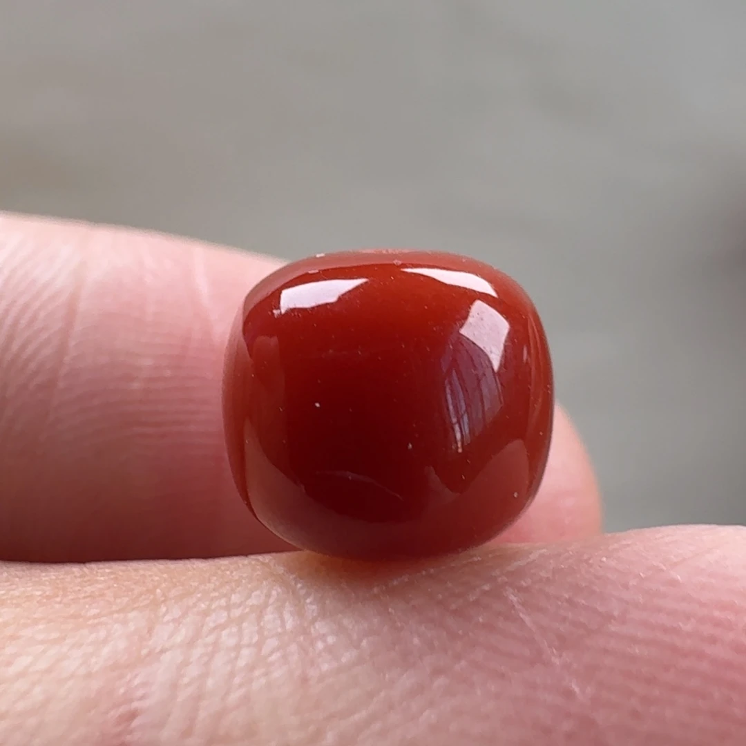 南红玛瑙未镶嵌锦红老型8.9*7.9