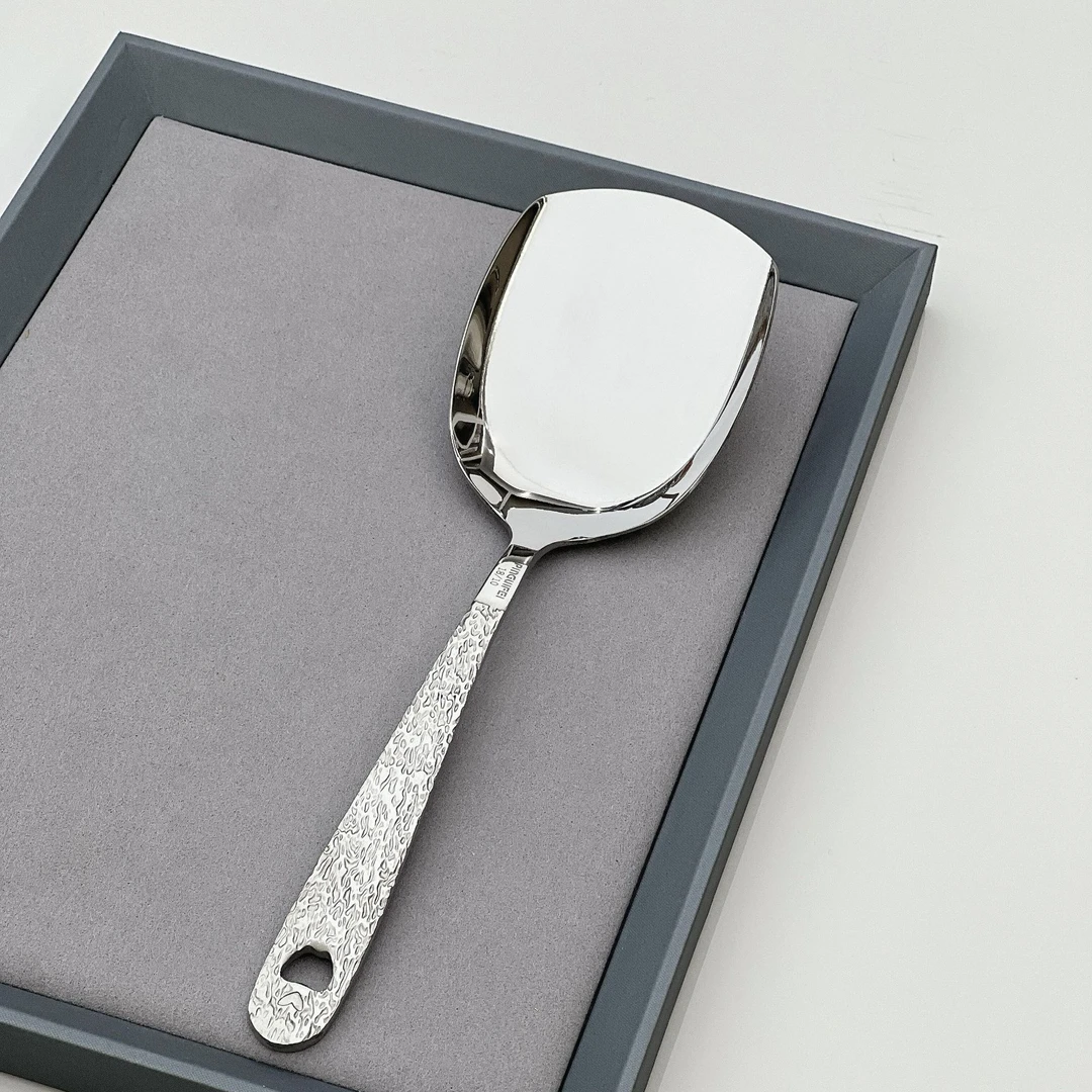 18/10不锈钢大号锅铲分餐铲冰裂纹公用勺家用分菜勺饭勺铲干锅铲