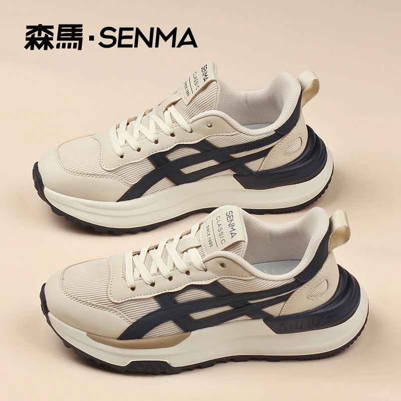 SENMA/森马新款情侣款网面鞋透气休闲运动鞋软底女潮流百搭跑步鞋